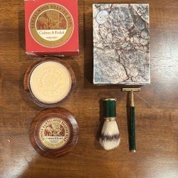 Crabtree And Evelyn Sandalwood Shaving Bowl And Antique Shaving Kit