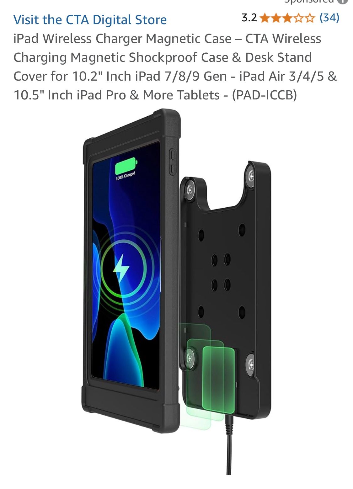 New Ipad, Wireless, Magnetic, Charging Case