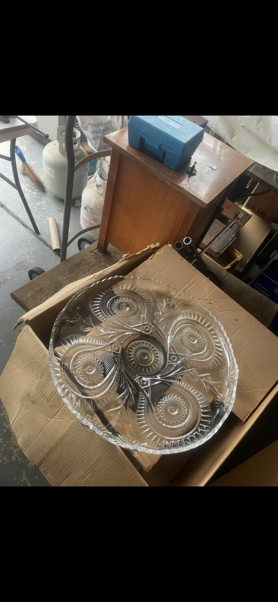 Large Glass Punch Bowl