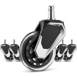 Brand New, Premium Office Chair Wheels – 5-Pack Silent Rolling Casters