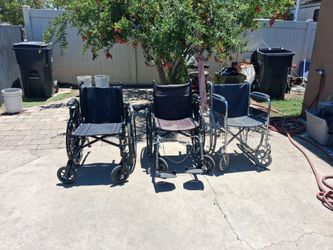 WHEEL CHAIRS FROM LEFT TO RIGHT
