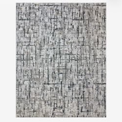 6ft 6in x 9ft 6in Area Rug Abstract Gray