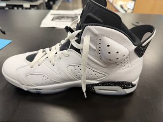 Air Jordan 6 Retro White Black Sneakers size 11.5