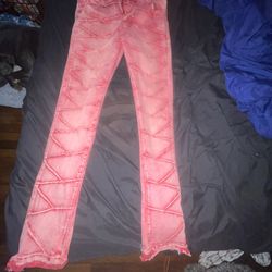 RED WAIMEA STACKED FIT JEANS SIZE 20