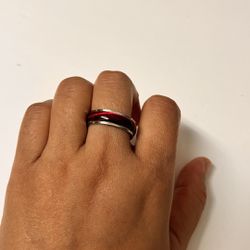 Black Reddish Ring For Women Size 21