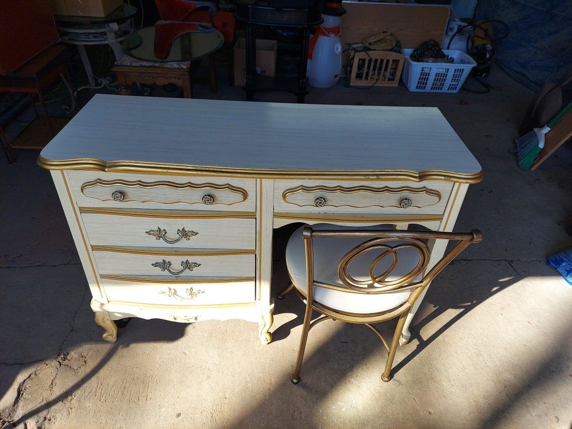 Nice wooden desk with chair