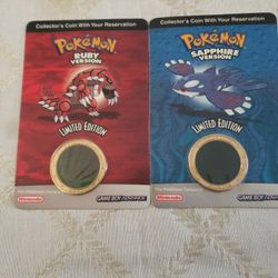 Pokeman Ruby And Sapphire 2003 Limited Edition Coins 