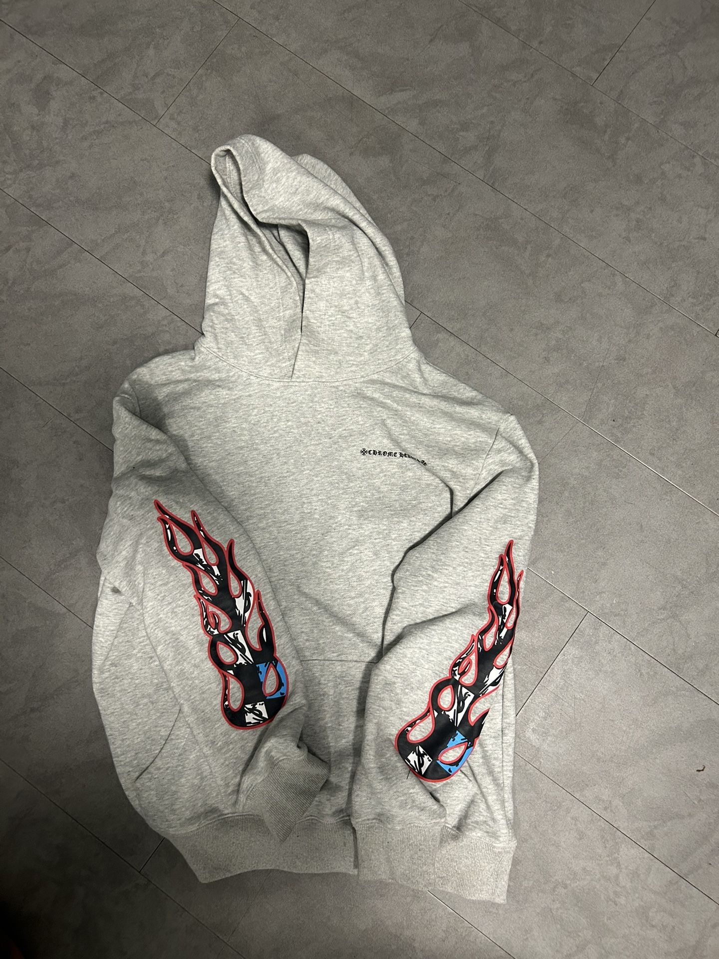 chrome hearts matty boy flame floral hoodie 