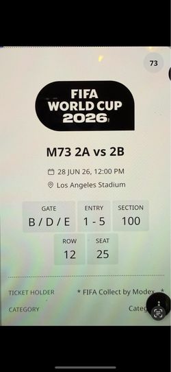 Canada vs South Africa FIFA World Cup Category 1 Ticket
