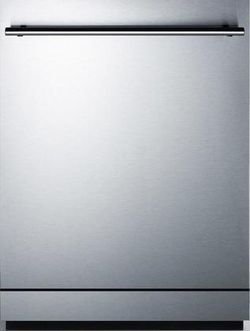 Summit DW2435SS 24 Built in Dishwasher W/ 5 Cycles & LED Display - Stainless Steel, 115v, Silver
