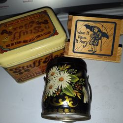 Vintage Metal And Wooden Boxes