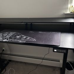 Electronic Computer Desk Double Decker 55in