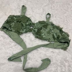 New 2x green  top boho crop festival rave fairy outfit shirt tank raver