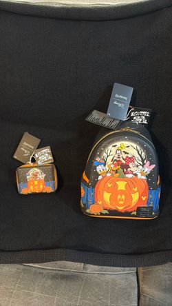 DISNEY Loungefly “Glow in the Dark” bundle Mickey & friends ( Price is Firm) matching cap in profile
