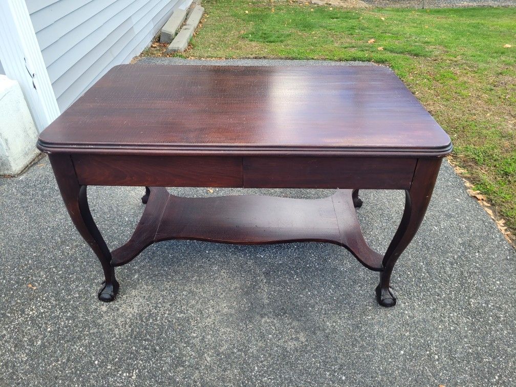 Solid Mahogany Partners Desk. 