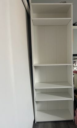 White bookshelf