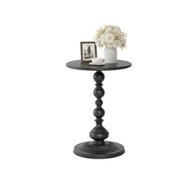 Brand New Metal Round Side Table, Small Drink Table for Small Spaces, Matte Modern Accent End Tables Coffee Tables, Pedestal Tables for Living Room, B