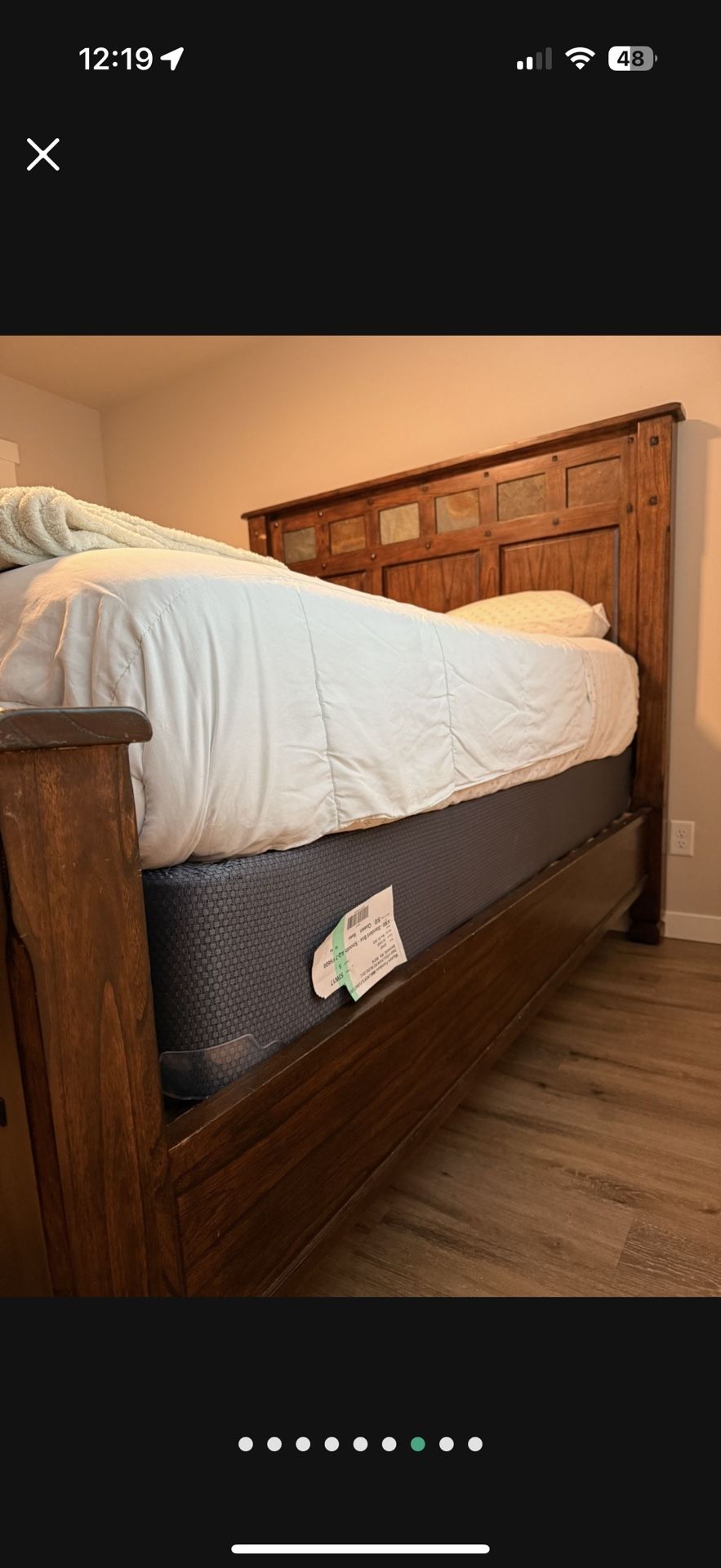 Queen Size Wooden Bed-frame, No Mattress Included
