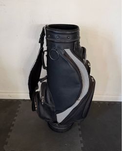 Leather Golf Bag With Matching Club Covers
