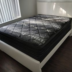 $380 Queen Bed Frame With Mattress And Box Spring Brand New Free Delivery 