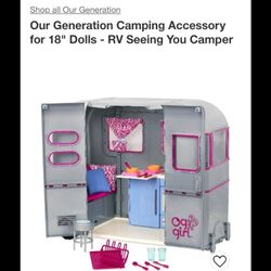 Brand New Your Generation Camper And Accessories For 18 " Doll's 
