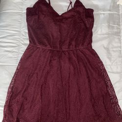 Burgundy dress