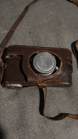 Vintage Leica Film Camera with Leather Case