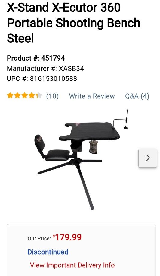 X-Stand X-Ecutor 360 Portable Shooting Bench Steel