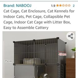 Cat Cage With Litter Box 