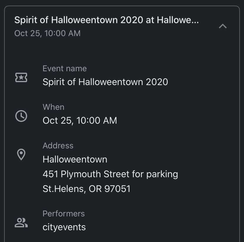 Halloweentown tickets in Oregon