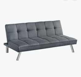 Living Spaces Futon Couch & Bed Grey