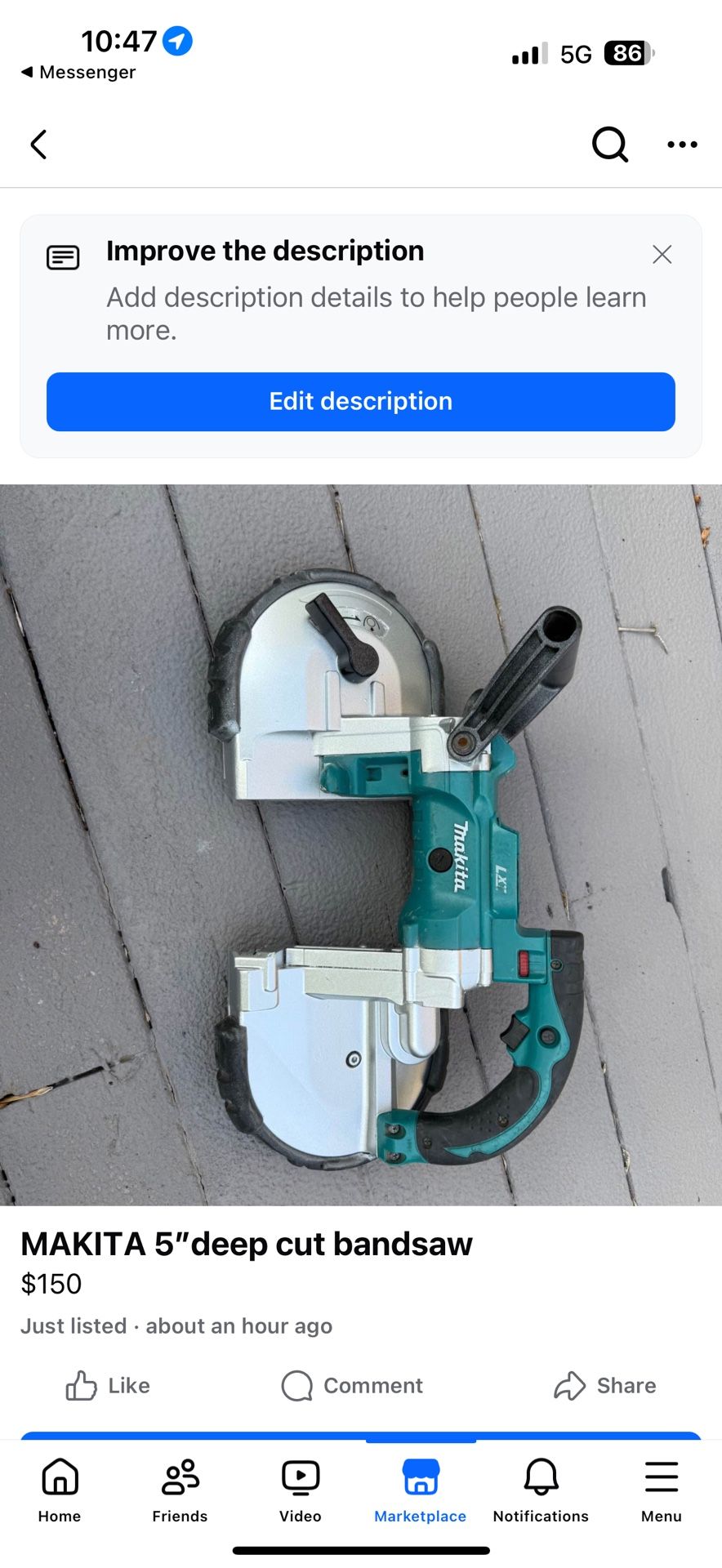 Makita Bandsaw 5” Deep Cut