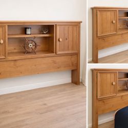 Solid Wood Headboard w/ Storage – Full or Queen