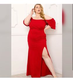 1x red gown