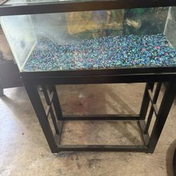 25 Gallon aquarium Tank W/ Stand