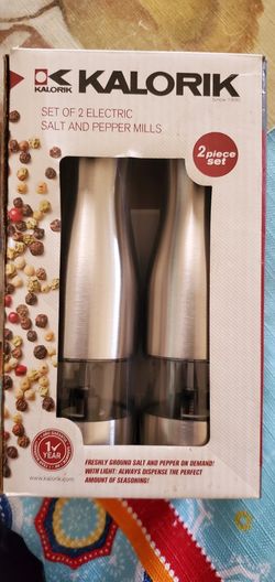 New  Kalorik Electric Salt And Pepper Grinder 