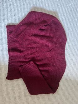 Burgundy Cable Knit Sweater
