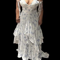 Floral Printed Chiffon Dress