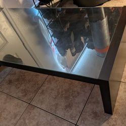 Black Coffee Table With Glass Top
