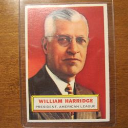 1956 Topps Baseball William Harridge # 1