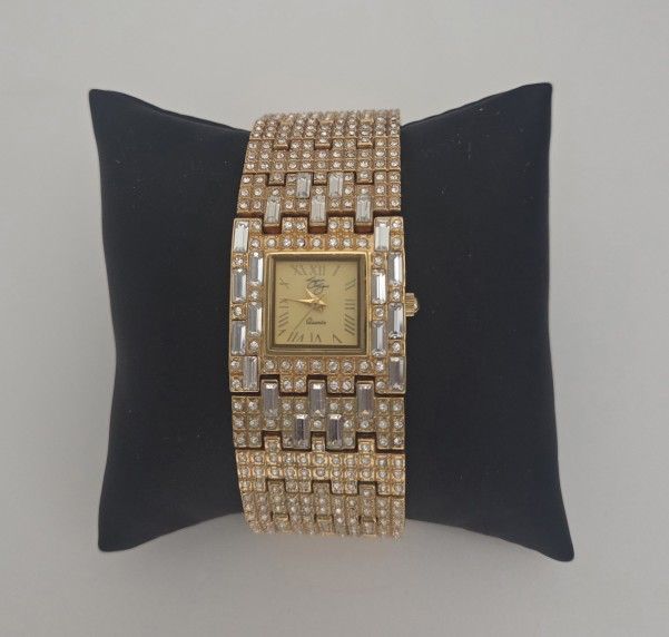 Suzanne Somers Goltone Pave Watch