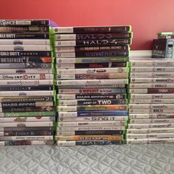 Xbox 360 Video Game Lot  (61 total) 