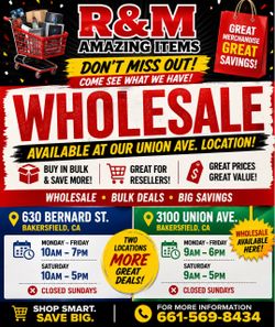 🔥🔥 WHOLESALE AVAILABLE — BUY MORE & SAVE MORE! 🔥🔥  📦 CALLING ALL RESELLERS, BUSINESS OWNERS & BULK BUYERS! 📦  Come check out the WHOLESALE DEALS