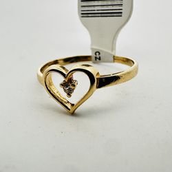 14k Gold Heart Ring 