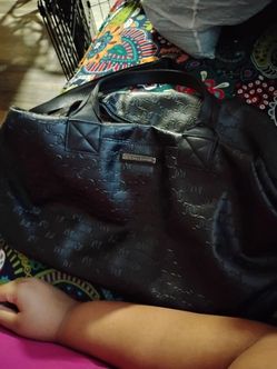 Juicy Couture Black Embossed Tote Bag