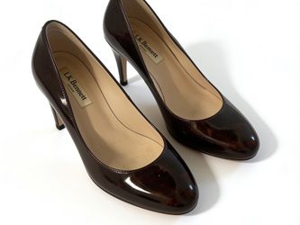 L.K. Bennett London Tortoise Patent Leather Pumps - Size 36 (US 6 / UK 3)