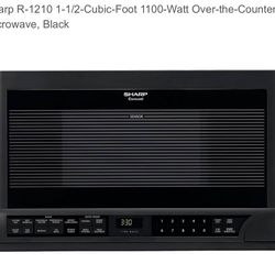 Sharp R-1210 Over-the-Counter Microwave, Black