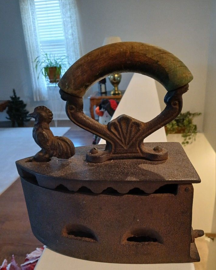 Antique Cast Iron Rooster Iron