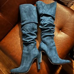 Green Heels Boots