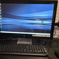 HP  DeskTop 🖥  Pavillion  23-Q112 - 2.9GHz.  CPU/12.0GB. RAM/1.0TB  HDD., Windows  11, AMD  A8 , DVD-RW,  WebCam,  Good Work ✔️